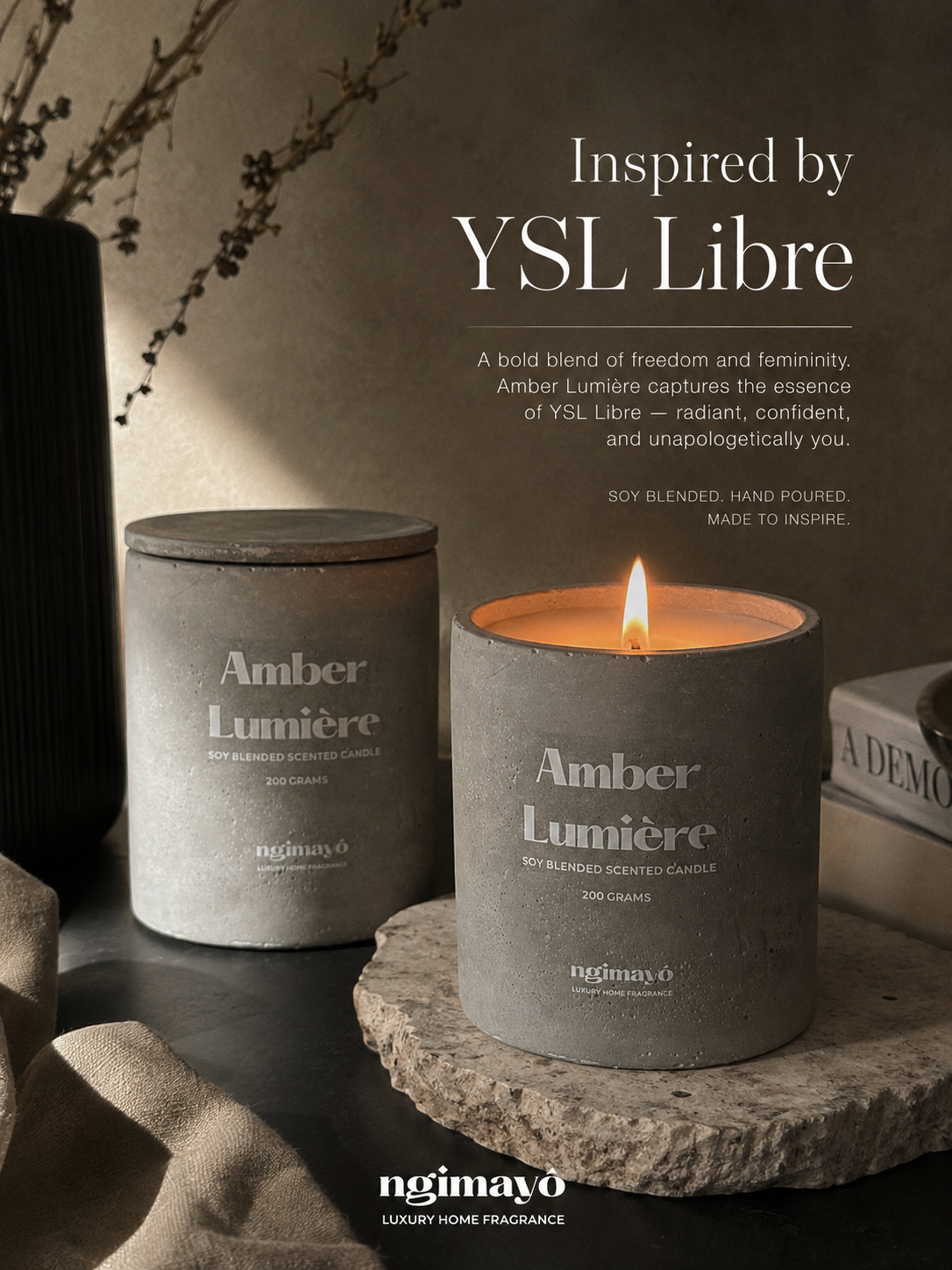 Scented Candle Amber Lumière